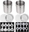 2 Pcs 10oz Stainless Steel Powder Shakers, TuNan Coffee Cocoa Cinnamon Dredges with Fine-Mesh Lid, Sugar Spice Seasoning Cans for Kitchen Cooking ...