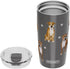SERENGETI Pitbull 20 Oz. Stainless Steel, Vacuum Insulated Tumbler with Spill Proof Lid - 3D Print - Insulated Travel mug for Hot or Cold Drinks (...