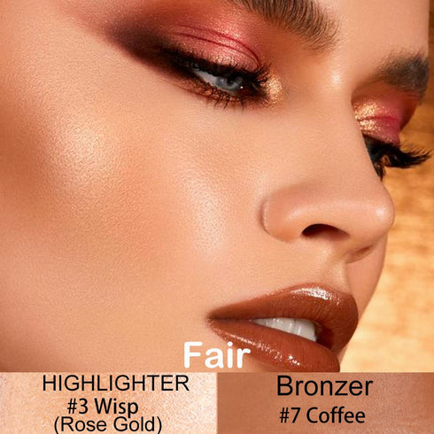 evpct 2Pcs Cream Contour Foundation Stick for Neutral Skin Highlighter & Bronzer Pen Face Brightens & Shades Pencil Highlighting Shade Longwear Ma...