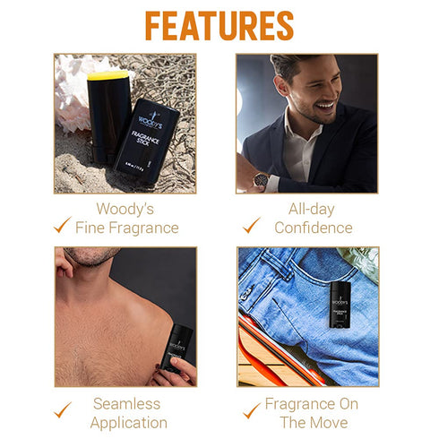 Woody's Fragrance Stick, Solid Perfume for Men, 0.5 Ounce, 2-Pack...