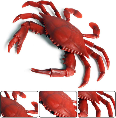 Realistic Crab Marine Animal Model Toys, 2 Pcs Simulated Sea Life Animals Figurine Collection Sea Creature Science Educational Props Toys...