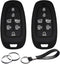2pcs Compatible with Hyundai Tucson Palisade Nexo Santa Fe Sonata Ioniq Smart 7 Buttons Key Fob Cover Case Key Chain Protector Keyless Entry Remot...