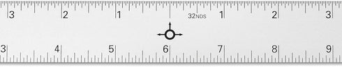 Alumicolor Aluminum Straight Edge with Center Finding Back, 12IN, Silver...