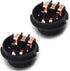 Fielect 2pcs Electric Kettle base Coupler Connector, Temperature Control Tip Top Base Socket Black 220V...