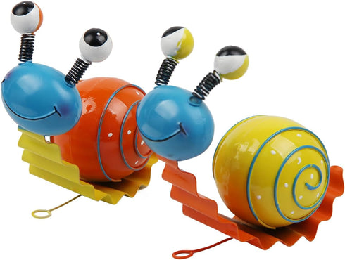 Metal Snail Garden Decor?Yard Art Cute Snails Outdoor Lawn Patio Ornament for Yard Outdoor?2 Pack?...
