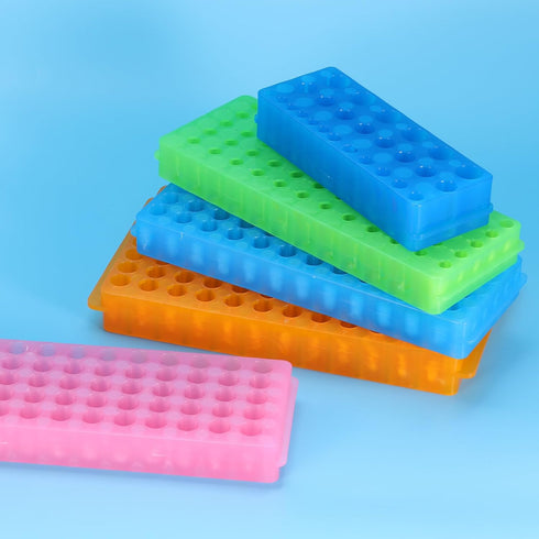 PATIKIL 26 Wells Tube Rack, 2 Pcs Vial Rack Single Layer Multifunction Centrifuge Tube Holder for Microcentrifuge Tubes 0.2/0.5/1.5/2/5ml, Blue...