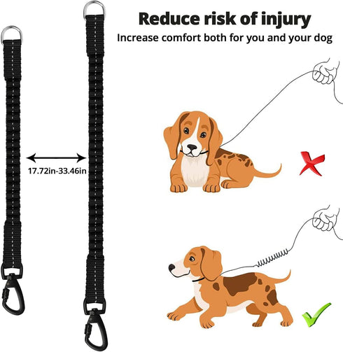 Long Dog Leash 20 FT: Heavy Duty Rope Leashes for Dogs Training with Swivel Lockable Hook Reflective Threads Bungee and Padded Handle - Dog Lead f...