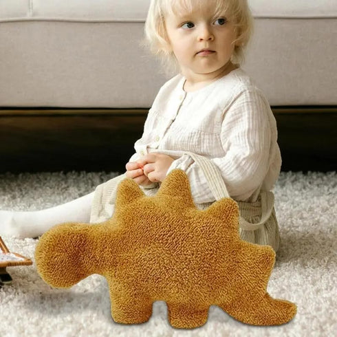 Dino Chicken Nugget Plush Toy - 45cm Large Soft Stuffed Dinosaur Pillow, PP Cotton-Filled Animal Shape Toy, Cute Plushies for Kids, Play and Decor...