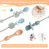 Toddler Utensils?Silicone Stretch Lids for Fork and Spoon,Holder Strap Food Grade Silicone Keep Fork and Spoon Off The Floor Great for Baby and Ki...