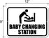 Honey Dew Gifts Restroom Sign, Baby Changing Station 9 inch by 12 inch Metal Aluminum Baby Changing Station Sign for Business, Made in USA, HDG-11...