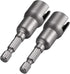 QWORK Wing Nut Driver, 2 Pack, Power Wing Nut Drill Bit Socket Tool with 1/4 Quick Connect Hex Shank, for Panel Wing Nuts, Screws Eye C Hook...