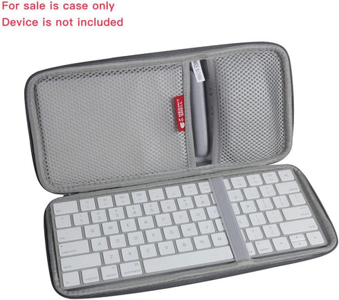 Hermitshell Hard Travel Case for Apple Magic Keyboard MLA22LL/A + Trackpad 2 MJ2R2LL/A + Mouse Bluetooth (Nylon, Gray)...