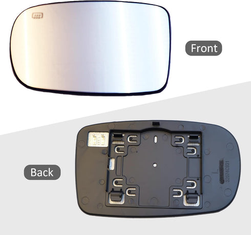 Renesemee Driver Left Side Heated Mirror Glass Compatible with Dodge Charger Challenger Chrysler 200 300 2011-2021 Replace 68101147AA...