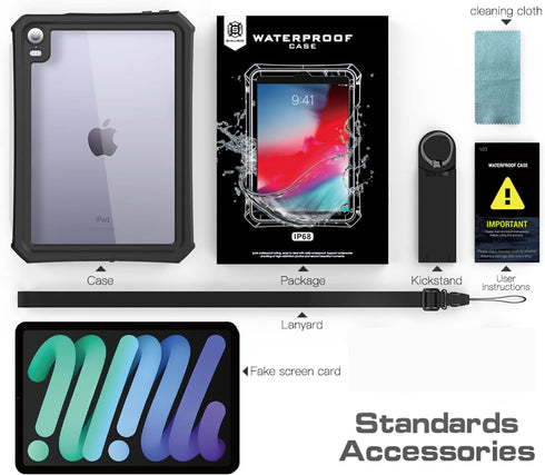 iPad Mini 6 Case 2021 - iPad Mini 6th Generation Case - Waterproof Case with Built-in Screen Protector - Full Protection Shockproof Anti-Scratch C...