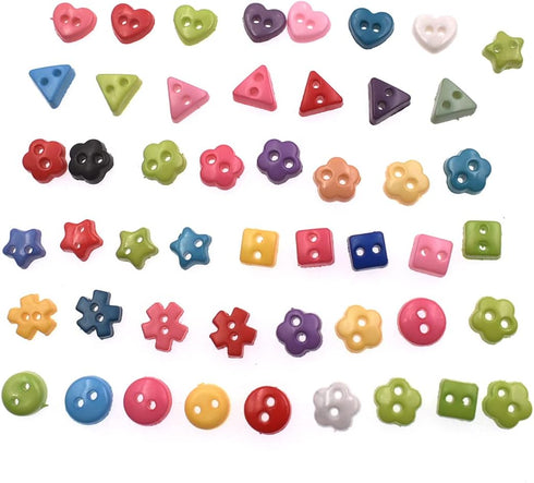 6mm 100Pcs Mixed Color and Style Mini Buttons for DIY Handmade Craft Art Sewing Doll Cloth Buttons...