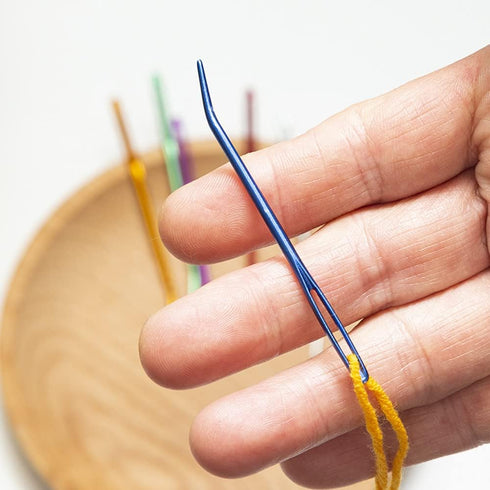KYUEWRT 10Pcs Yarn Darning Tapestry Needle,Large Big Eye Weaving Needle Bent Needles with Aluminum Storage Tube......
