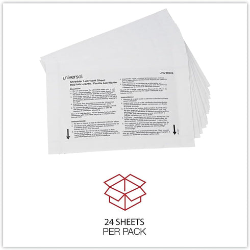 Universal RS-SLS-02 5.5 in. x 2.8 in. Shredder Lubricant Sheets (24/Pack)...