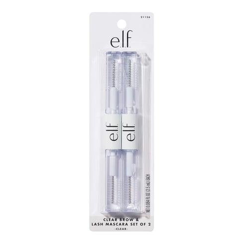 e.l.f. Clear Lash & Brow Mascara 2-Pack, Conditioning Clear Brow & Lash Gel For Grooming, Defining & Separating, Long-Lasting, Vegan & Cruelty-Fre...