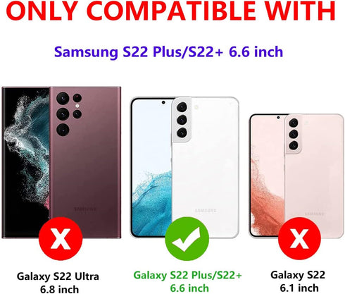 Galaxy S22 Plus Case for Samsung Galaxy S22 Plus Case Military Grade Shockproof Built-in Ring Holder Kickstand Car Mount Armor Heavy Duty Protecti...