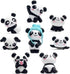 panda cake topper set cute panda figures Cute Panda Characters Toys Mini Figure Collection Playset for panda theme party supplies?13pcs?...