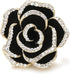 Elegant Crystal Blooming Rose Flower Brooch Lapel Pin Breastpin for Women Birdal Cardigan Hat Scarf Suit Sweater Floral Pins...