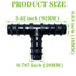 16PCS Drip Irrigation Barbed Tee Fitting Kits for 3/4 Inch Tubing 20MM OD .79" ID Barbed Tee Connectors Drip Line Connector Drip Hose Connector Dr...