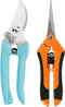 Gardening Scissor 2 Set with Sharp Stainless Steel Blade Garden Shears for Cutting Flowers Trimming Plants of Yard Florist Flower Rose Herb Hedge ...