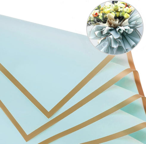VOWOVOSDAY 20 Pcs Flower Wrapping Paper,Waterproof Flower Bouquet Wrapping Paper 23x23Inch Used for DIY Crafts, Gift Packaging,Floral Wrapping Pap...