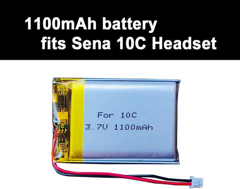 1100mAh Battery Replacement for Sena 10C 10C Pro Motorcycle Bluetooth Headset Camera, Sena X1 Smart Helmet SP20 SP56 SP39 Battery Replacement...