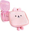na1 Cute Kawaii Plush Makeup/Cosmetic Bag With Inner Pocket and Handle and Zipper Closure for Convenient Travel and Portability, Soft Velvet Textu...