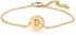 Gold 26 Initial Bracelet For Women Letter Initial Adjustable Chain Round Bracelet For Teen Girls (D)...