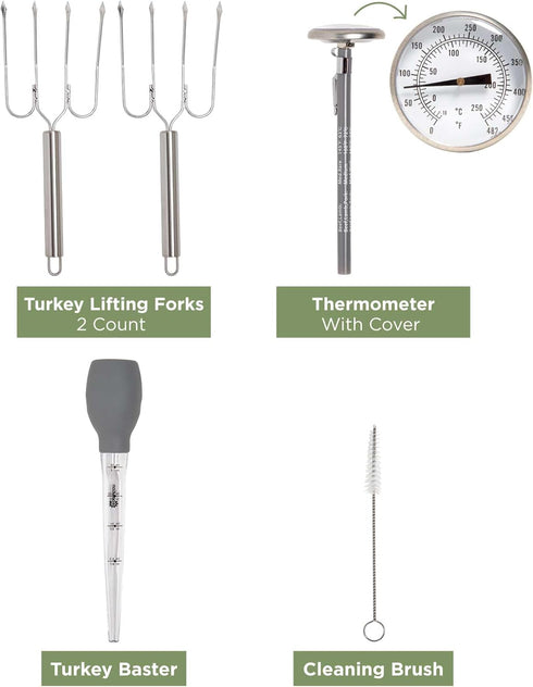 Ecolution Turkey Roasting Gadget Set, Standard, Stainless Steel...