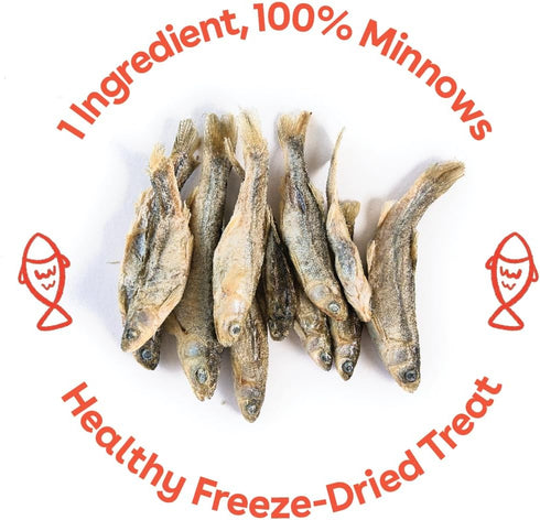 Pupford Freeze Dried Minnows for Dogs & Puppies - Healthy, Natural, Single Ingredient Dog Treats - Made in USA (1.5 oz)...