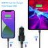 Fast Car Charger, USB C Car Charger 38W Car Charger Adapter PD3.0&QC3.0 with 2Pack Lightning Cable Quick Car Charging Compatible with iPhone 14 Pr...