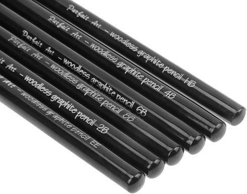 6pcs Woodless Pencil Set - Graphite Pencil HB 2B 4B 6B 8B EE for Drawing, Writing, Shading, Coloring, Soft Pencil No Wood, Gift for Artist, Hobbyi...