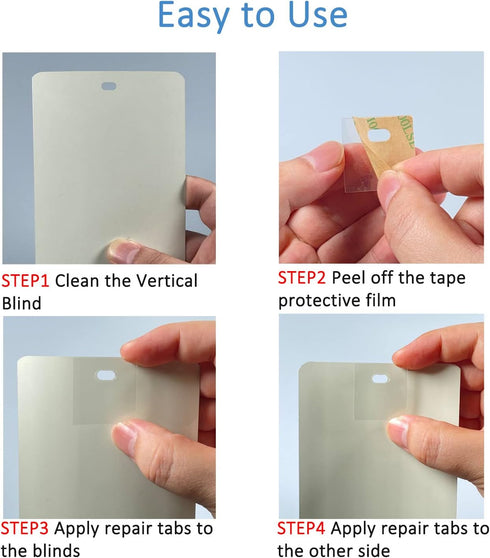 60 PCS Vertical Blind Repair Tabs Kit Clear Fixer Verticle Blinds Snap in Replacement Slats Parts Panels...