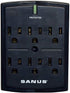 SANUS On-Wall Low Profile 1080J Fireproof Surge Protector with 6 AC Outlets & 3 Lines of Protection - Includes Power Signal Filtering Black...