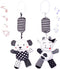Baby Car Seat Toys, Black White Stroller Toy Stretch Baby Spiral Plush Toys, Hanging Rattle Toys for Crib Mobile, Newborn Sensory Toy Best Gift fo...