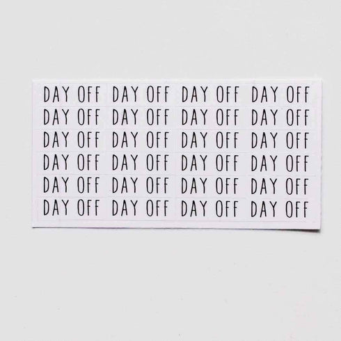 Day Off Monthly Planner Stickers, 120 Clear Work Labels Calendar Scrapbooking Crafting Stickers...