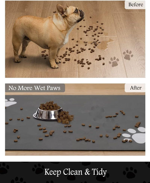 Pet Feeding Mat-Absorbent Dog Mat for Food and Water Bowl-No Stains Quick Dry Dog Water Dispenser Mat-Dog Accessories Pet Supplies-Dog Water Bowl ...