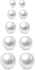 Charisma 3-7mm Composite Pearl Earrings Round Ball Pearls Stud Earrings Hypoallergenic 5 Pairs Mixed Sizes Imitation Pearl Earrings Set for Women...