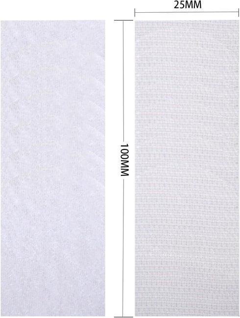 Melsan 1x4 inch Self Adhesive Hook and Loop Strips - 15 Sets - White Sticky Back Tape Fastener, Heavy Duty Mounting Strips for Home or Office Use ...