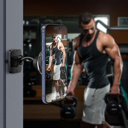 Gym Phone Holder Mount, Gym Buddy Magnetic Phone Holder, Magntic Phone Mount for EZGO/Club Car/Yamaha, Strong Vacuum Cell Phone Holder for iPhone/...