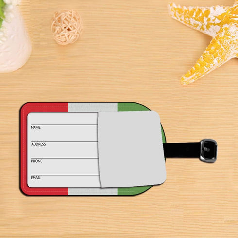 Italia-Italy Italian Flag Luggage Tag Suitcase Carry-On ID Bag Label Travel Accessories Baggage Name Tag - 1 pack...