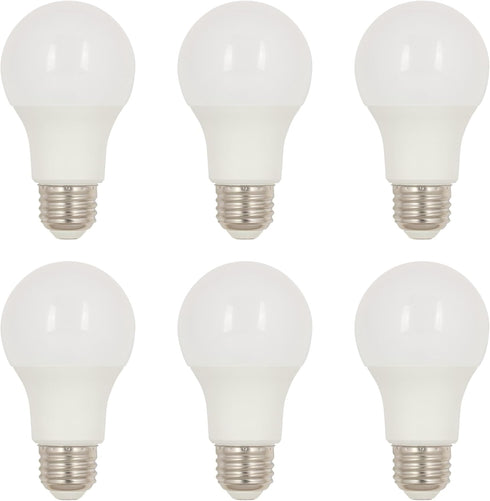 Westinghouse Lighting 5297020 9 Watt (60 Watt Equivalent) A19 Daylight LED Light Bulb, Medium Base, 6 Pack...