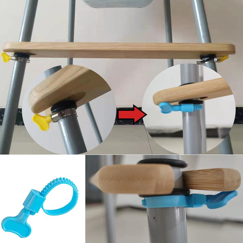 High Chair Foot Rest, Universal Non-Slip Elastic Retainer Highchair Footrest Adjustable Baby High Chair Accessories with 4 Rubber Rings, Footrest ...