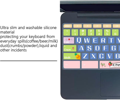 Keyboard Cover for Samsung Chromebook 4 3 XE310XBA XE500C13 XE501C13 11.6"/Chromebook 4 15.6" XE350XBA/Chromebook 2 XE500C12/Chromebook Plus V2 2-...