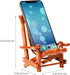 Wood Cell Phone Stand,Wooden Folding Chair,Cute Phone Holder Compatible with iPhone 15 Pro Max 14 Plus 13 12 se,Natural Wood Smartphone Holder for...