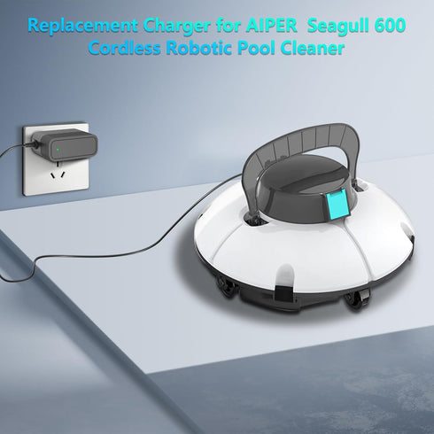 12.6V Charger for Aiper Robotic Pool Cleaner Replacement for Aiper Seagull SE 600 HJ1102 Robotic Pool Vacuum Cleaner Adapter Charger...