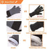 Heat Resistant BBQ Gloves for Hot Temperature Cooking, Barbecue Grilling or Baking Bread Pizza, Safe Oven Mittens with Fingers...